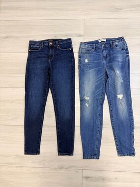 Velvet Heart + Banana Republic Skinny Jeans 2-Pair BUNDLE Sz 6 Distressed